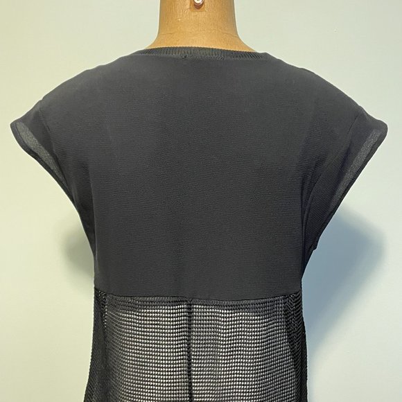 ZARA  mesh -  mini dress - black/white - size small - Picture 5 of 7